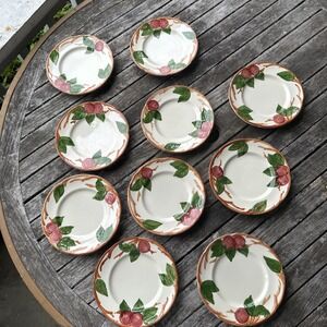 Set Of 10 Vintage FRANCISCAN APPLE 8" Salad Plates EUC